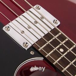 Vintage VS4 Reissued Bass Guitar Cherry Red