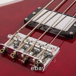 Vintage VS4 Reissued Bass Guitar Cherry Red
