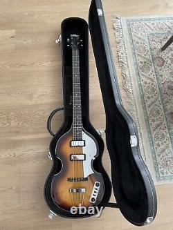 Vintage VVB4 Hofner Style Violin Bass With La Bella Flatwound Strings And Case