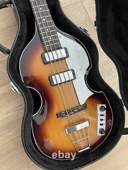 Vintage VVB4 Hofner Style Violin Bass With La Bella Flatwound Strings And Case