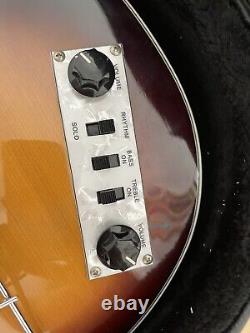 Vintage VVB4 Hofner Style Violin Bass With La Bella Flatwound Strings And Case