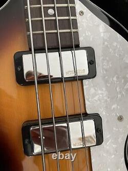 Vintage VVB4 Hofner Style Violin Bass With La Bella Flatwound Strings And Case