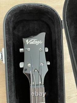 Vintage VVB4 Hofner Style Violin Bass With La Bella Flatwound Strings And Case