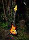 Vintage Vj74mr Icon Series Jazz Bass Reissue Sunburst Excellent Player