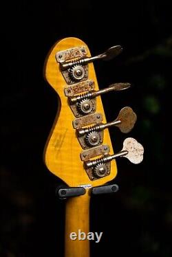 Vintage Vj74mr Icon Series Jazz Bass Reissue Sunburst Excellent Player
