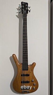 Warwick Corvette 5 string bass guitar 1998 German Made Ash Wenge Neck Hard Case