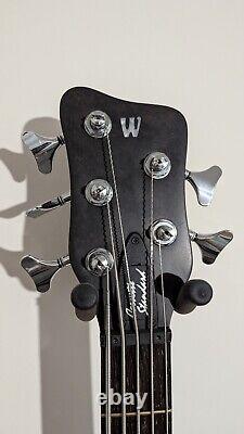 Warwick Corvette 5 string bass guitar 1998 German Made Ash Wenge Neck Hard Case