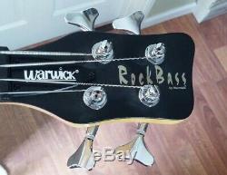 Warwick RockBass Corvette 4-String Electric Bass Guitar Trans Blue