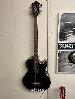 Washburn Ab-10 Electro Acoustic Bass Guitar 4 String Right Handed Black Electric