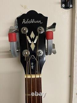 Washburn Ab-10 Electro Acoustic Bass Guitar 4 String Right Handed Black Electric