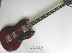 Westfield B2000 Classic EB3 Vintage SG Shape Electric Bass Guitar Cherry Red