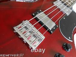 Westfield B2000 Classic EB3 Vintage SG Shape Electric Bass Guitar Cherry Red