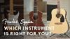 Which Instrument Is Right For You Acoustic Guitar Electric Guitar Bass Ukulele Fender