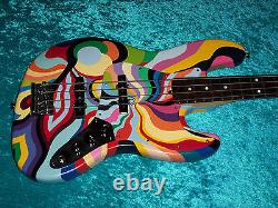 Wild custom painted Jazz bass Fender American standard USA guitar vintage design