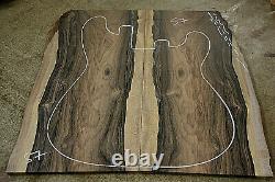 ZIRICOTE electric / bass guitar bookmatched drop top body cap Stratocaster size