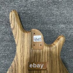 Zebra Wood Top DIY Project Electric Bass Guitar Body