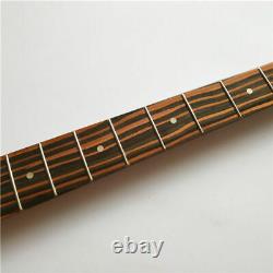 Zebra wood Electric P Bass Guitar Neck Replacement 4 string 20 Fret gloss
